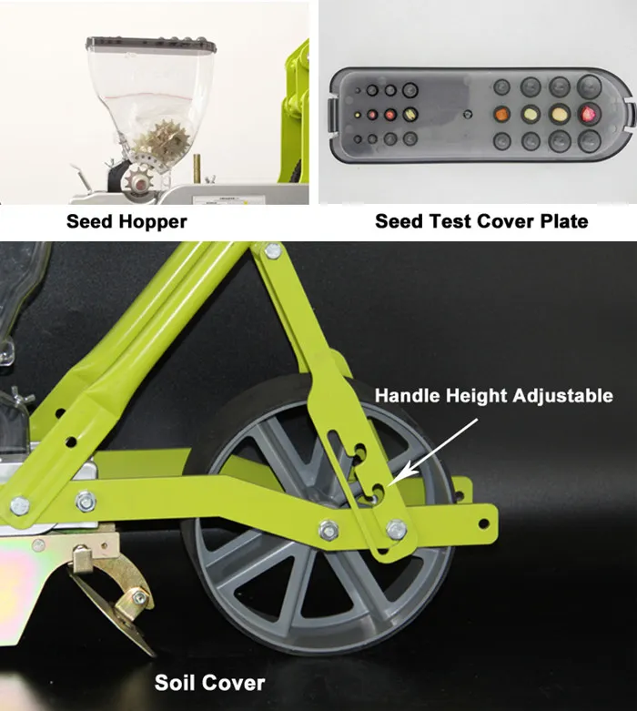 1 Row Multi Function Hand Push Vegetable Seeder/Planter/Transplanter for Onion/Grass/Corn