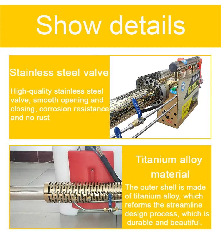 15L Ce Approved Stainless Steel Portable Gasoline Ulv Cold Fogger Machine