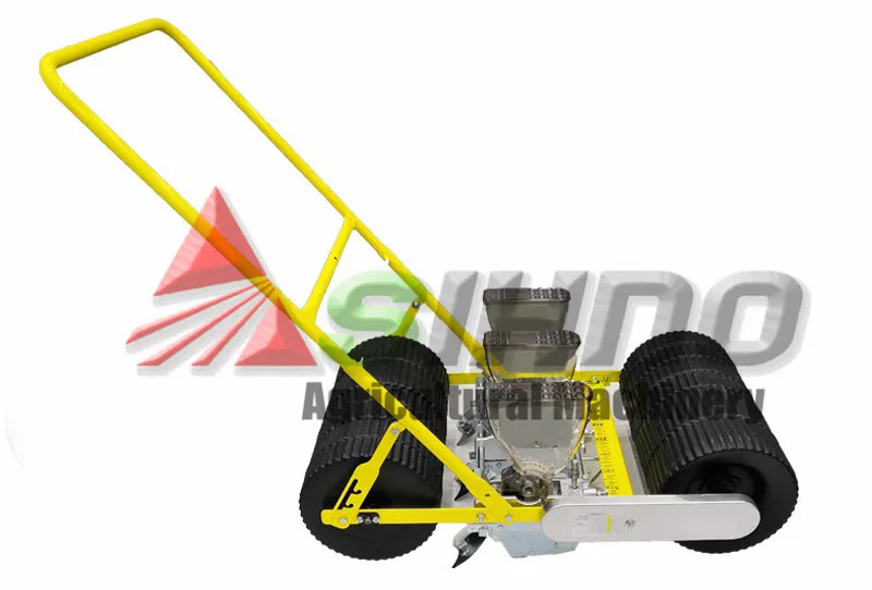 2 Rows 3/4 Row Multi-Function Mini Seeder Manual Portable Hand Push Vegetable Seeder for Seeds