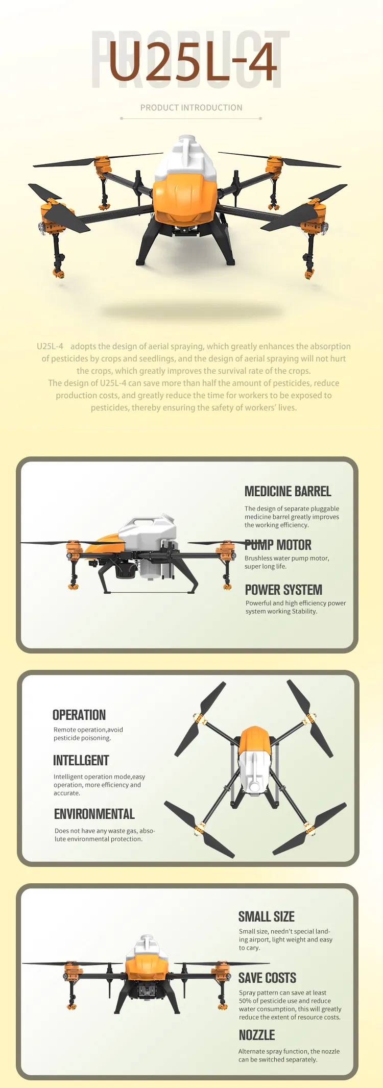 2021 Hot Promotional 25L Continuous Action Atomizer Drone