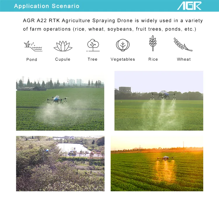 22L Big Capacity Pesticide Spraying Drone for Farming
