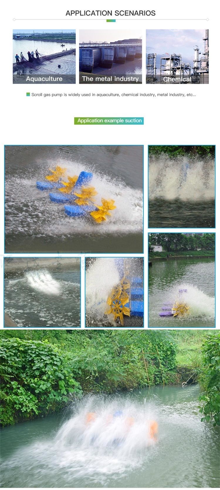 2HP/1.5KW Paddle Wheel Aerator Power and Aquaculture Euipment