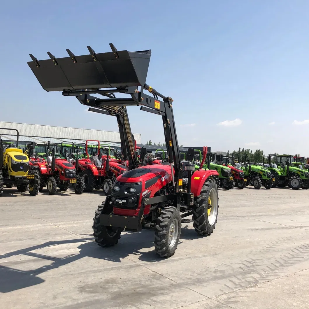 35HP 40HP 45HP 50HP 60HP 65HP 4*4 Compact Tractor 4WD Front-Loader Rear-Backhoe Agricultural Tractor Factory