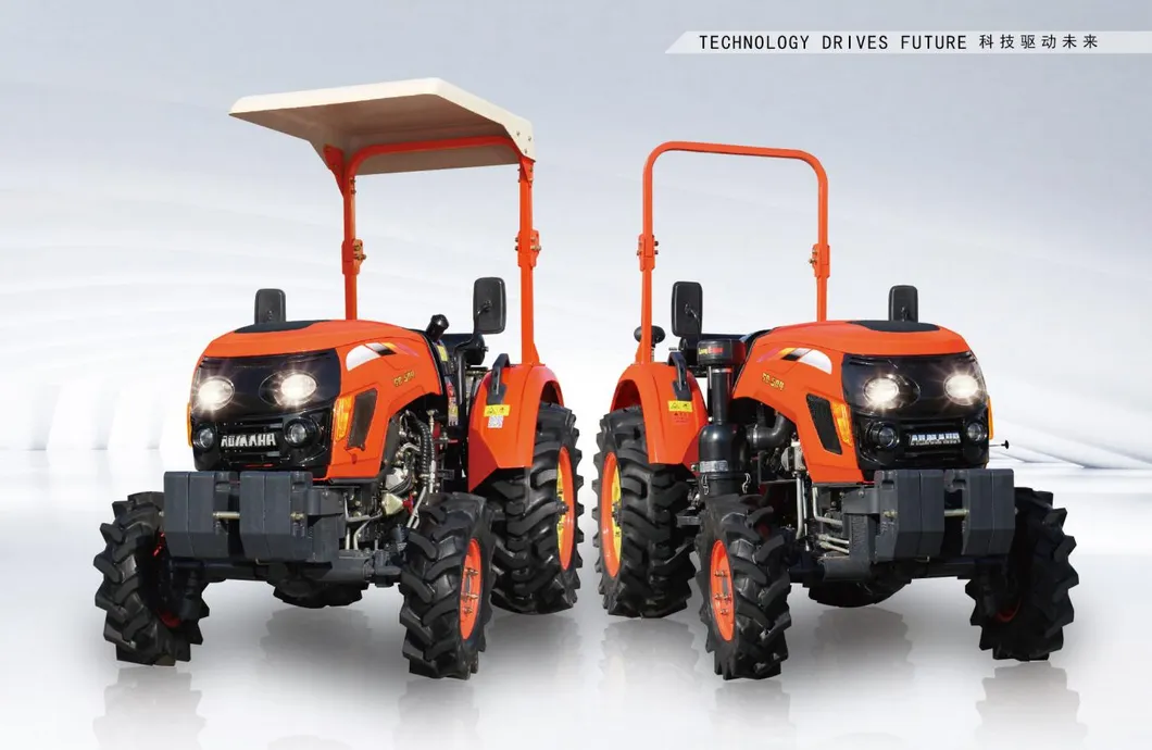 35HP 40HP 45HP 50HP 60HP 65HP 4*4 Compact Tractor 4WD Front-Loader Rear-Backhoe Agricultural Tractor Factory