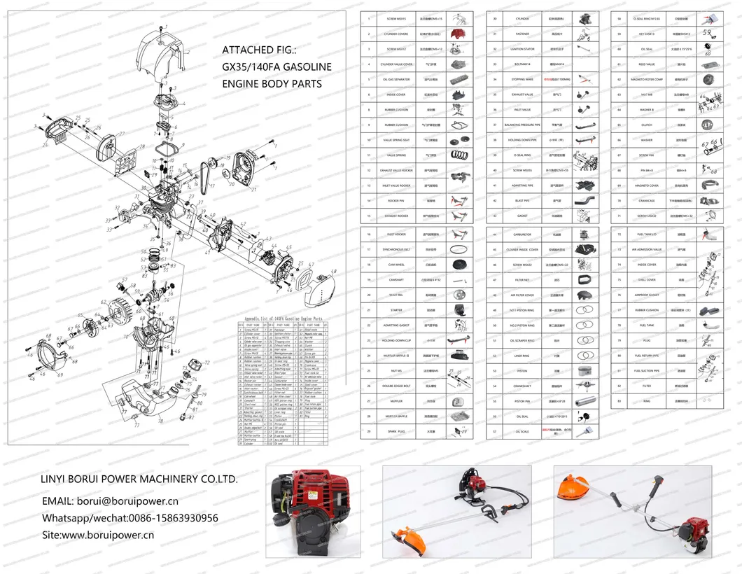4 Stroke Gx35 Engine Backpack Brush Cutter Bg435