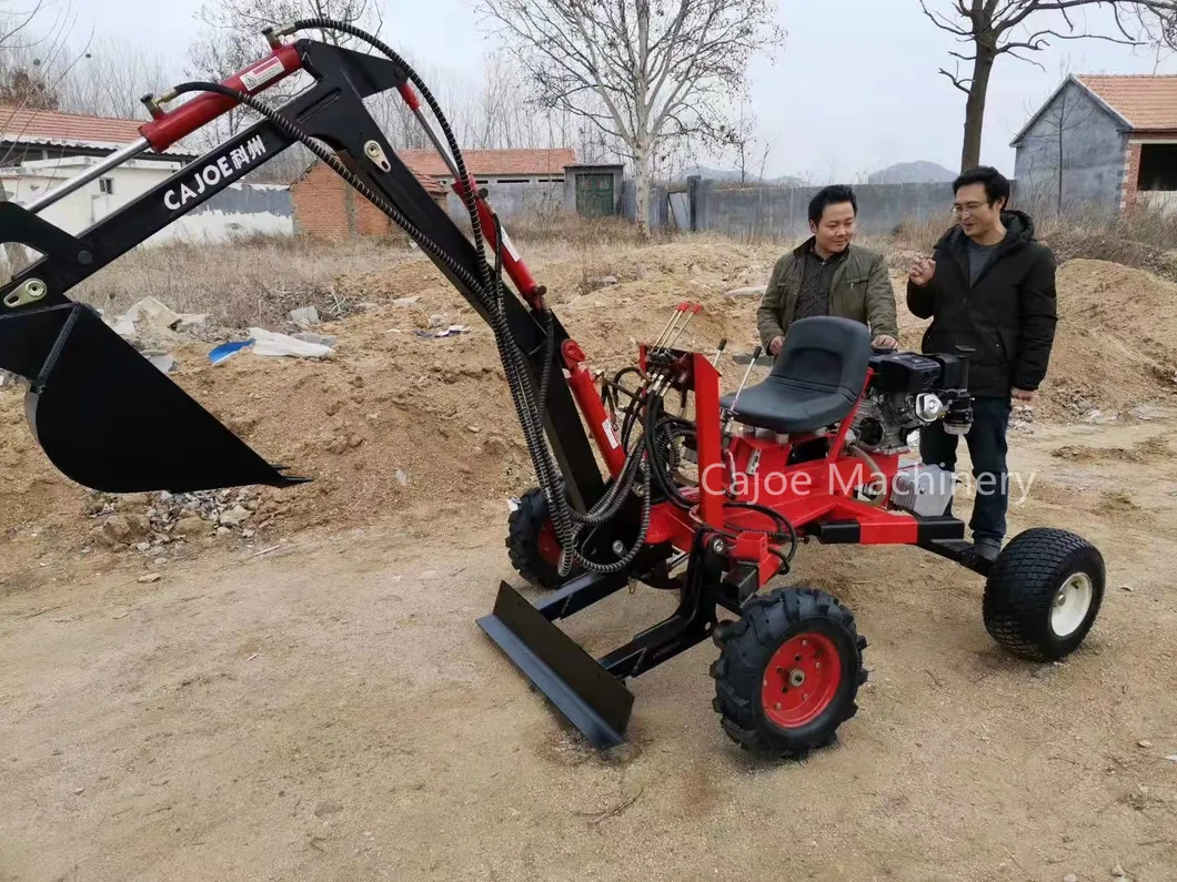 4 Wheel Type Petrol Engine Hydraulic Transmission Mini Backhoe Excavator Walking Excavators