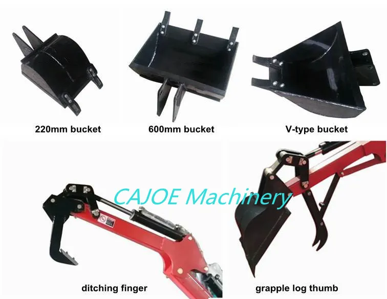 4 Wheel Type Petrol Engine Hydraulic Transmission Mini Backhoe Excavator Walking Excavators