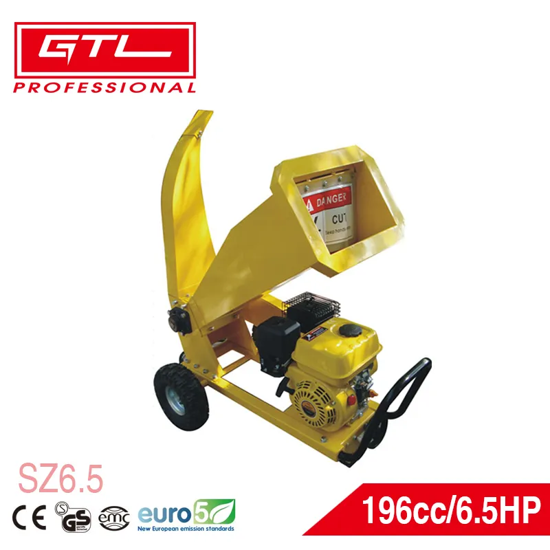 6.5HP Forestry Machine Wood Cutting Chipping Shredding Tools Gasoline Wood Chipper Shredder (SZ6.5)