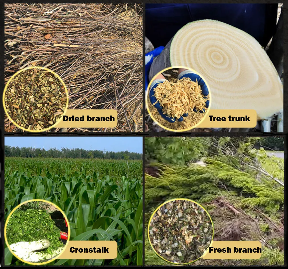 6.5HP Forestry Machine Wood Cutting Chipping Shredding Tools Gasoline Wood Chipper Shredder (SZ6.5)