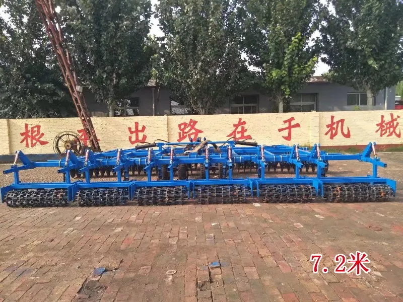 7.2m Folding Combined Ground Preparation Machine Wide Heavy Duty Disc Harrow
