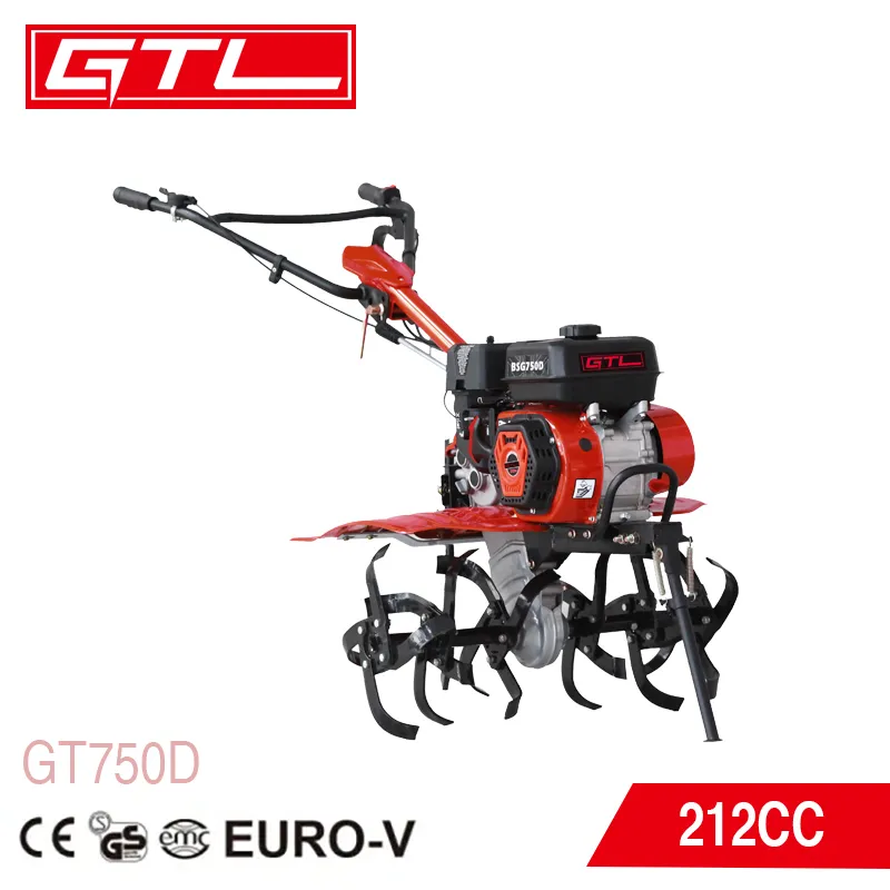 7HP Gasoline Power Tiller, Rotary Cultivator Agricultural Machinery Petrol Tiller (GT750D)