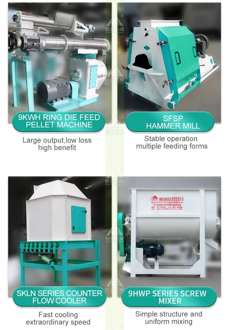 Advanced Small Poultry Feed Mill/Poultry Feed Pellet Machine/1-2tph Pellet Production Line