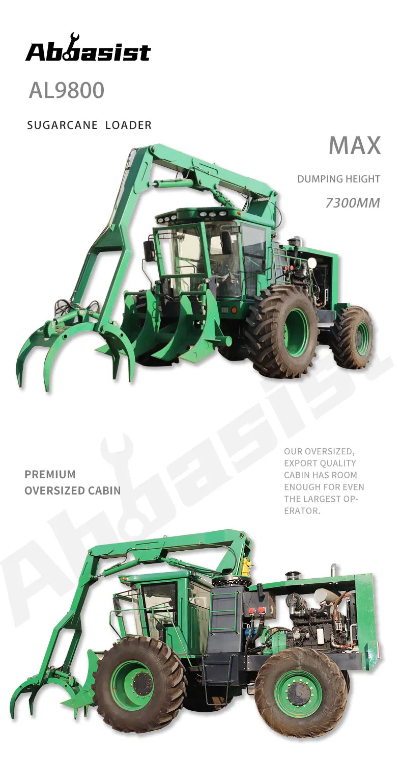 AL9800 11.3t Sugar Cane Grab Loader with CE ISO OEM Certifications