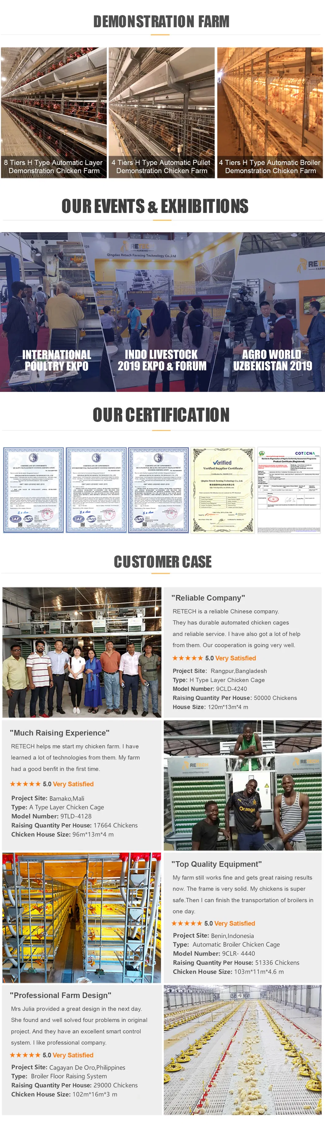 Automatic Broiler Poultry Equipment Chicken Cages Supplier