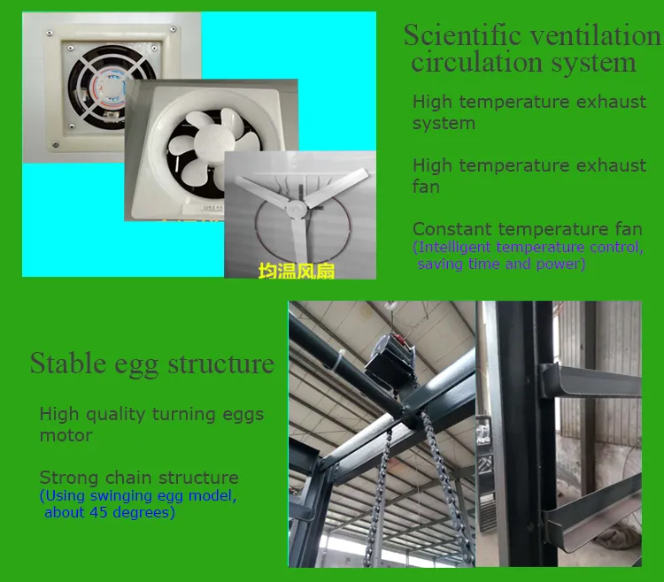 Automatic High Hatching Rate Chicken Egg Incubator 5280 Poultry Farm Equipment