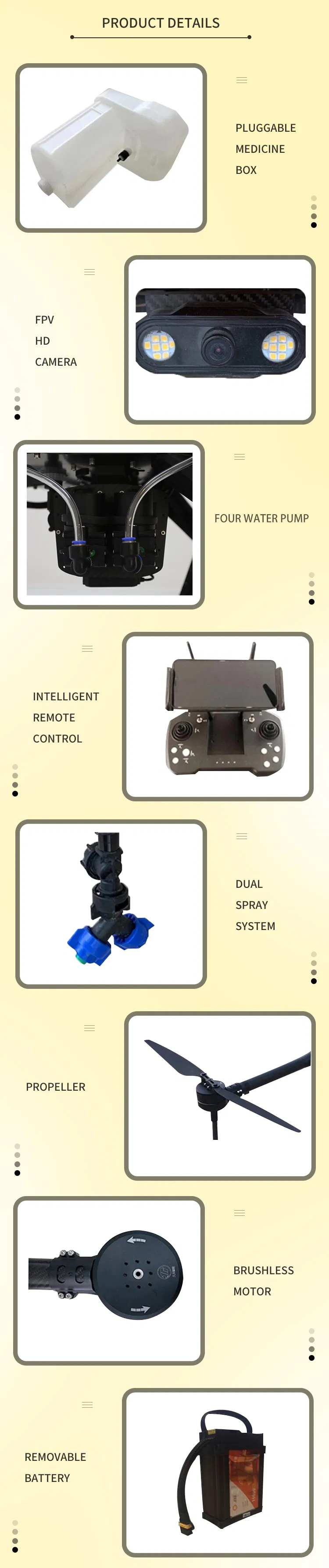 Autonomous Flying Portable Agricultural Electric Sprayer with Remote Control Same Function as Dji Mg-1s