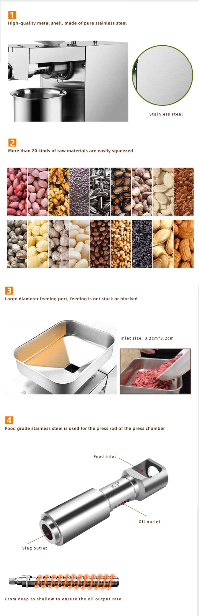 Bangladesh Automatic Home Olive Combined Peanut Soybean Peanut Sunflower Oil Press Machine