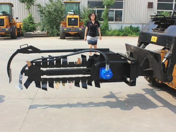 Best Quality Hcn Brand Agricultural Equipment 0207 Hydraulic Trencher for Skid Steer Loader, Excavator and Loader Trencher Digger Ditch Witcher for Sale