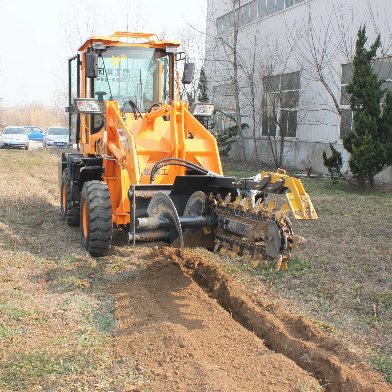 Best Quality Hcn Brand Agricultural Machine 0207 Hydraulic Trencher for Bobcat Skid Steer Loader, Excavator and Loader Trencher Digger Ditch Witcher for Sale