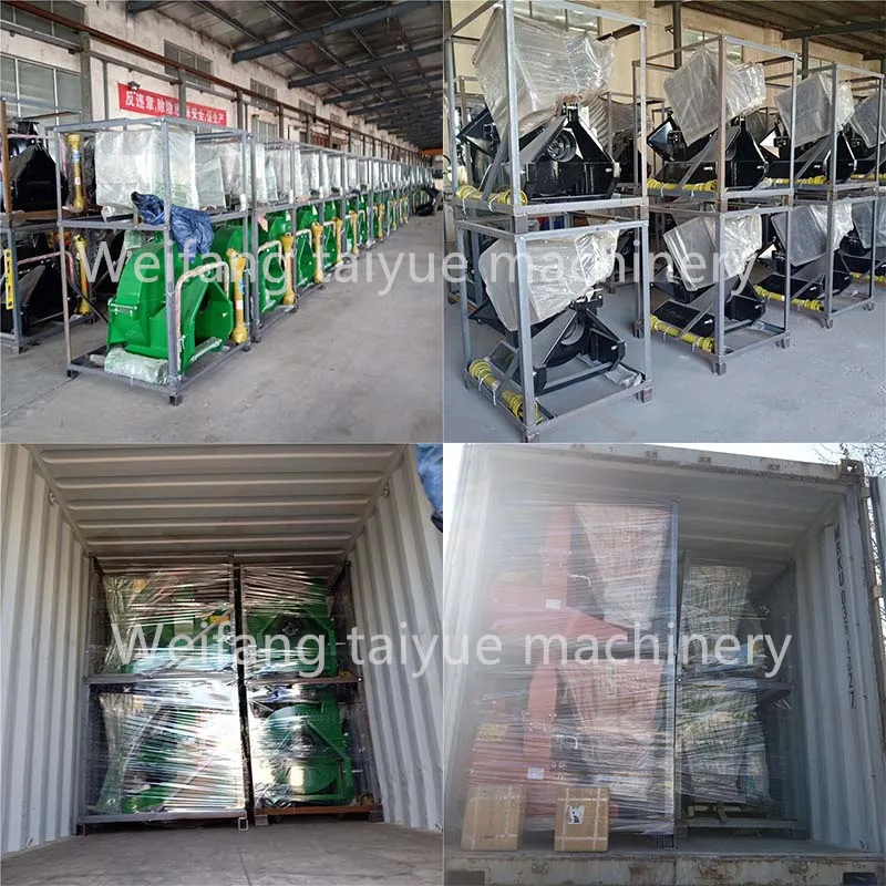 Big Chipping Capacity 9 Inches Hydraulic Wood Shredder 3PT Chipper Machine