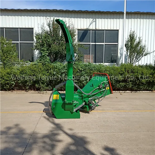 Big Chipping Capacity 9 Inches Hydraulic Wood Shredder 3PT Chipper Machine