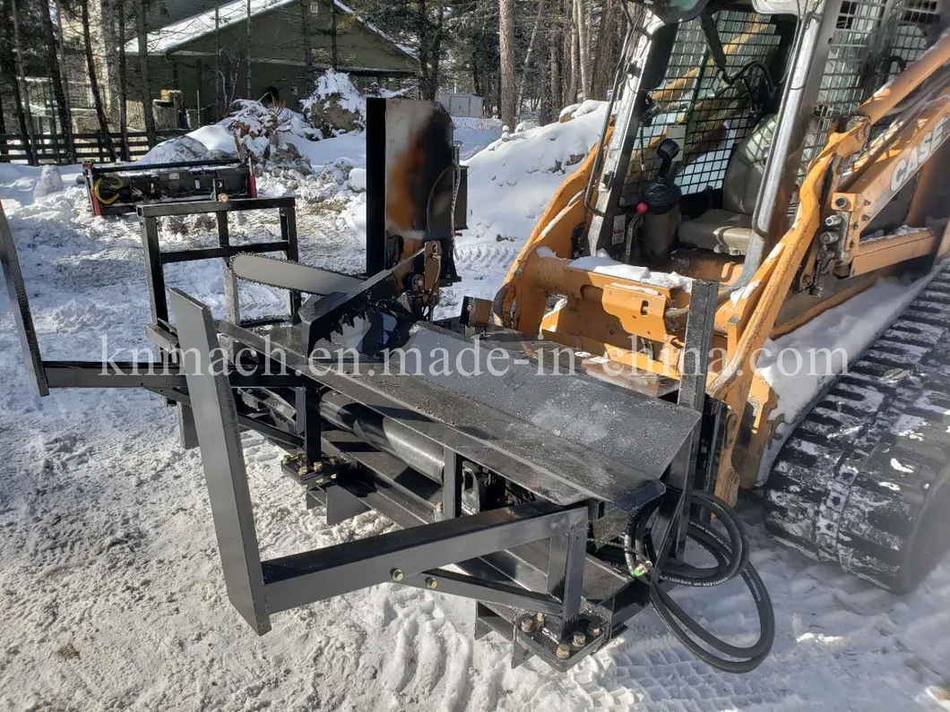 Ce Approved Automatic Log Splitter Skid Steer Firewood Processor