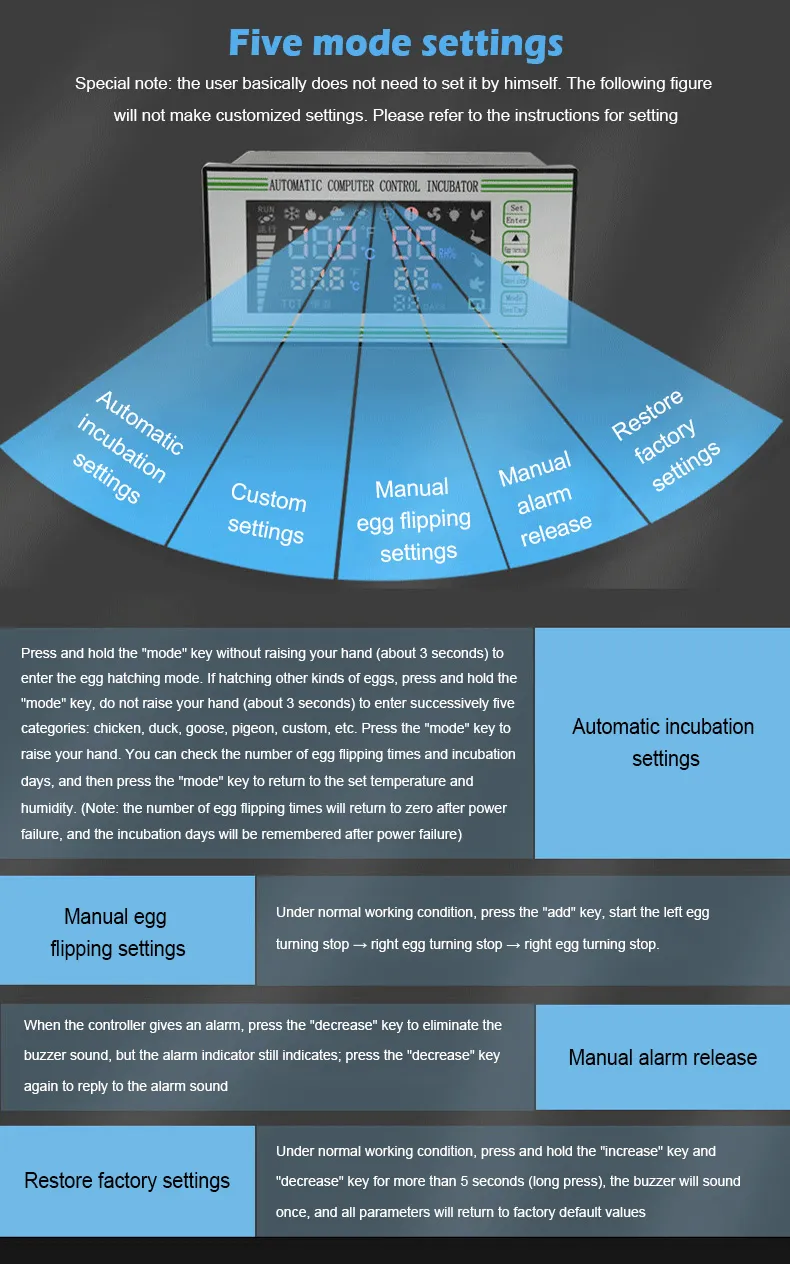 Ce Certificate Approved Digital Temperature Controller for Incubator