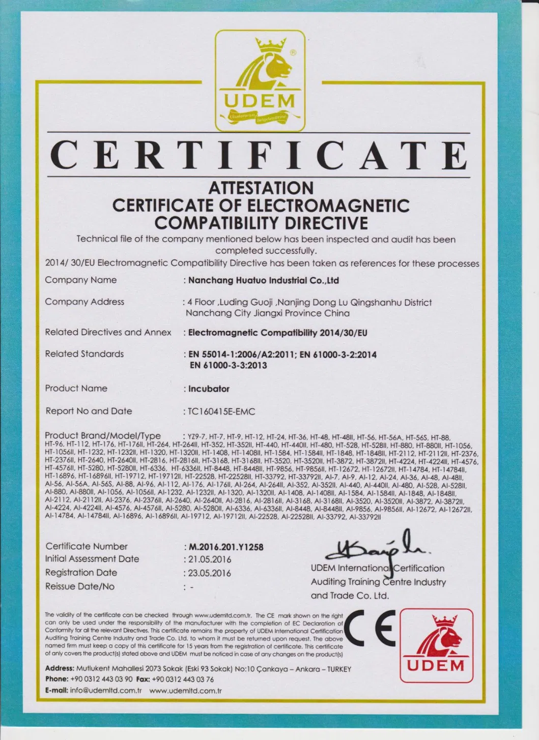 Ce Certificate Approved Digital Temperature Controller for Incubator