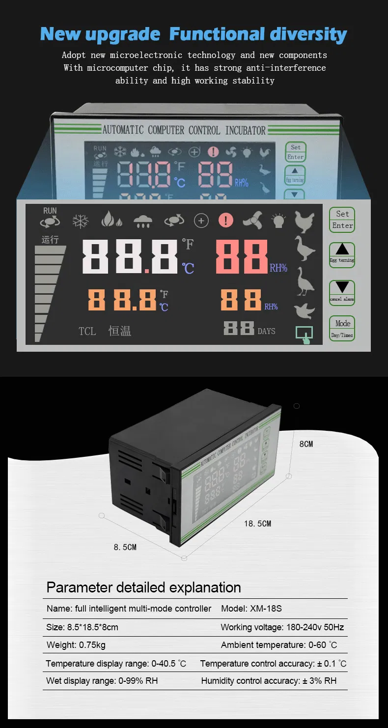Ce Certificate Approved Digital Temperature Controller for Incubator