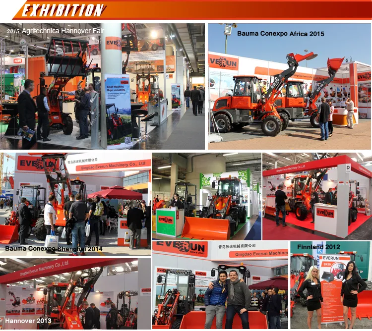China Famous Brand Everun 0.8ton Mini Loader with Manure Forks for Sale