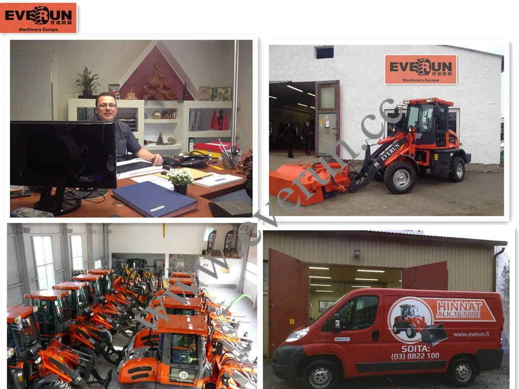 China Famous Brand Everun 0.8ton Mini Loader with Manure Forks for Sale