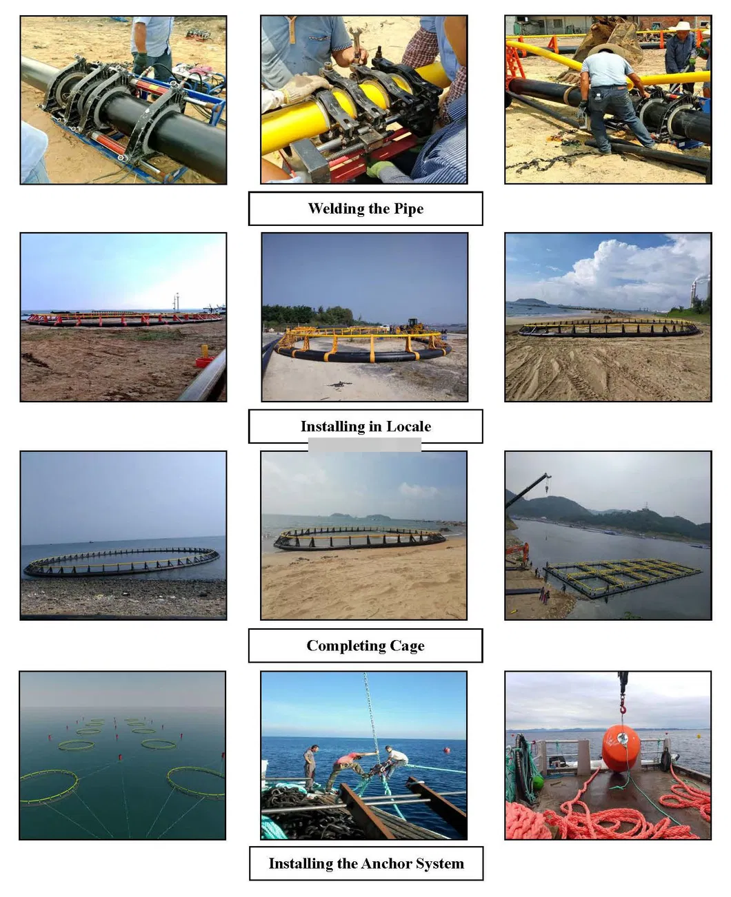 Circular Square HDPE Tilapia Farming Grow out Fish Net Cage