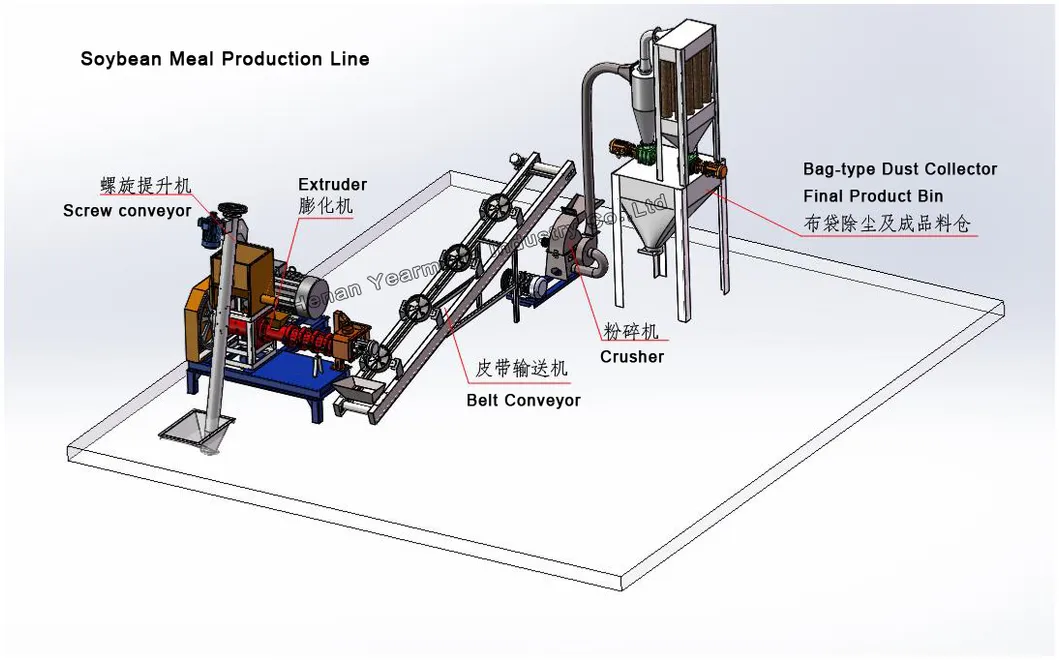 Commercial Use Soybean Extruding Machine for Animal Feed Production
