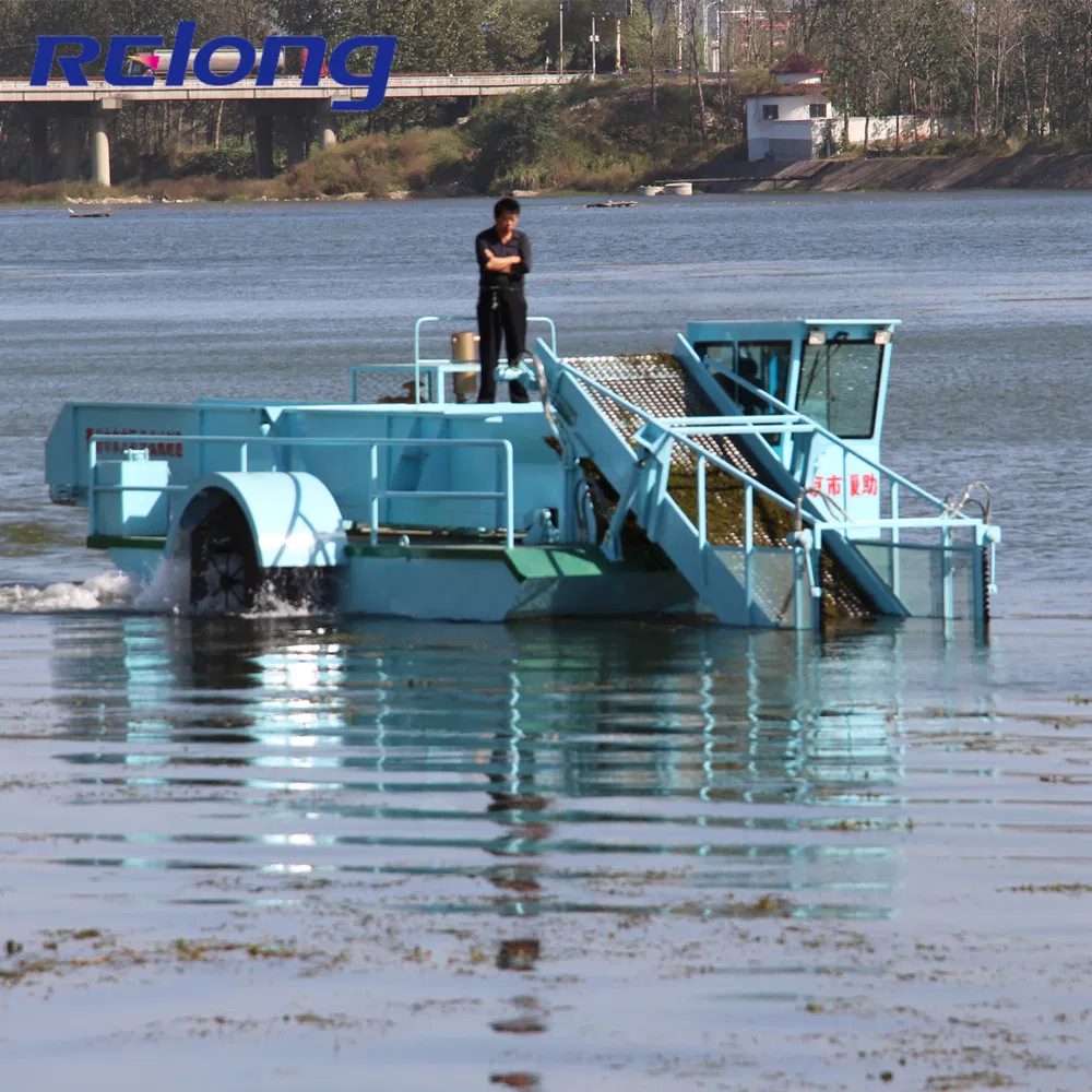 Competitive Price Carbon Steel Mechanical Emergent Weeds Weed Harvester for River in Russia