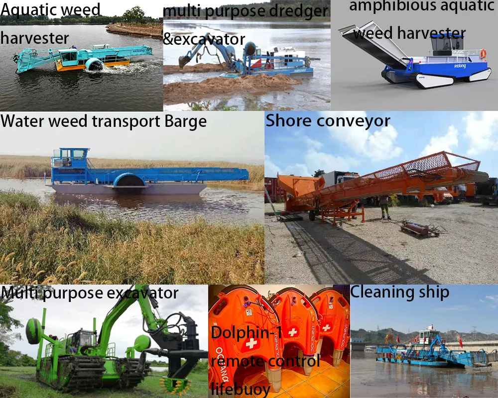 Competitive Price Carbon Steel Mechanical Emergent Weeds Weed Harvester for River in Russia