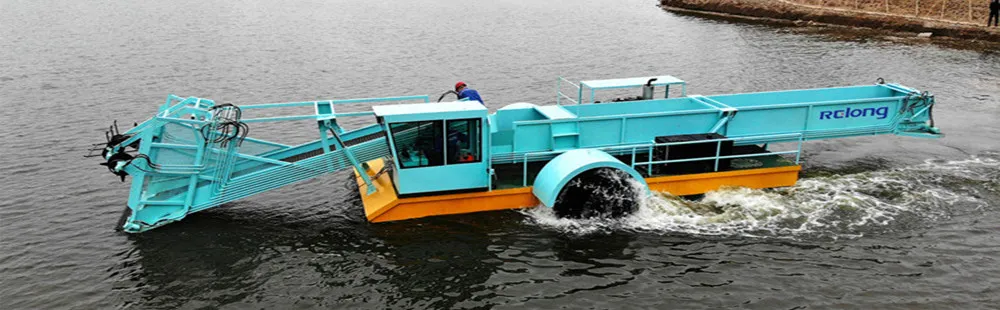 Competitive Price Carbon Steel Mechanical Emergent Weeds Weed Harvester for River in Russia