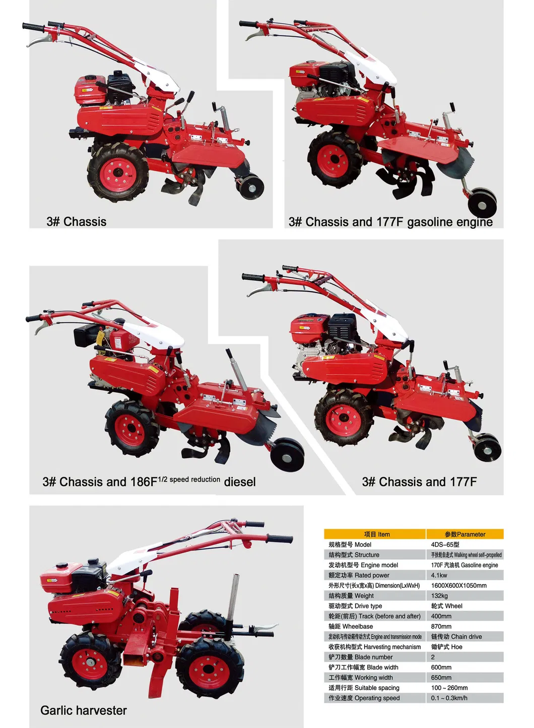 Diesel Cultivator Ditcher, Mini Power Tiller, Cultivator Used for Ditching