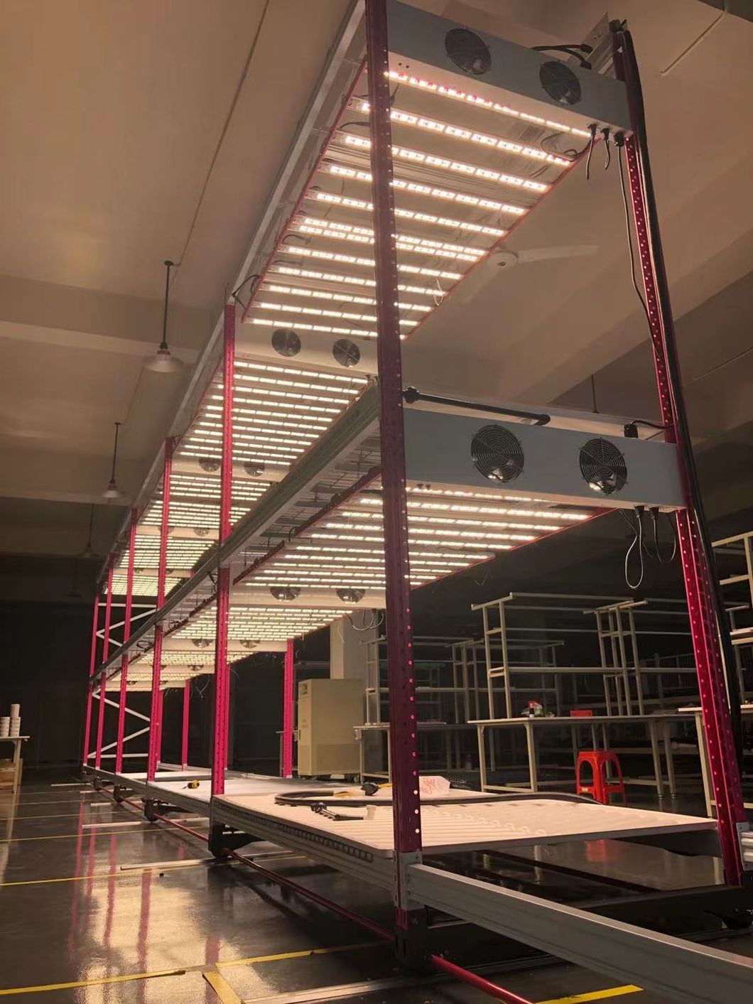 Ecospeed Hydroponic Mobile Grow Rack System Horticulture Vertical Grow Rack with Adjustablelayers for Indoor Grow System