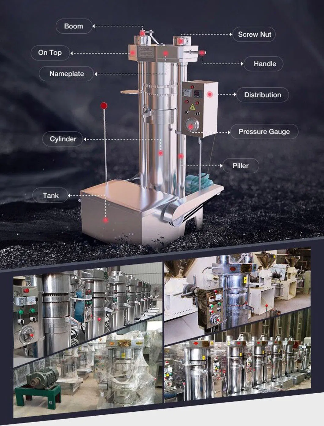 Edible Cooking Corn Germ Oil Squeezing Machine in Oil Production Plant