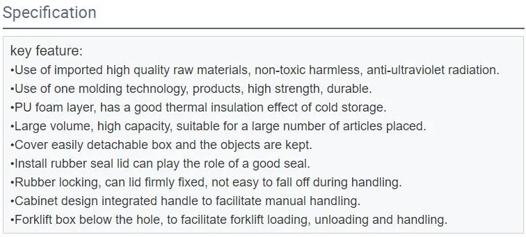 Farm Tanks Piscicultural Containers Plastic Container for Insulated Fish Tubs