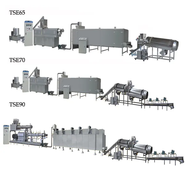 Full Automatic Pets Food Making Machine Extruder Equipment for Dog Cat Feed Bulking Production Line