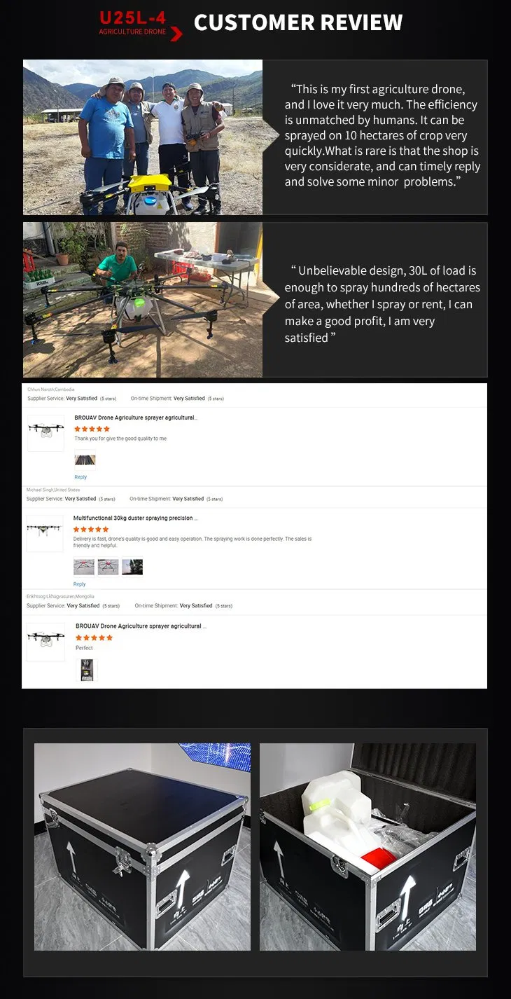 High Efficiency 25L Pesticide Tank Drone Sprayer Agricultural Aircraft