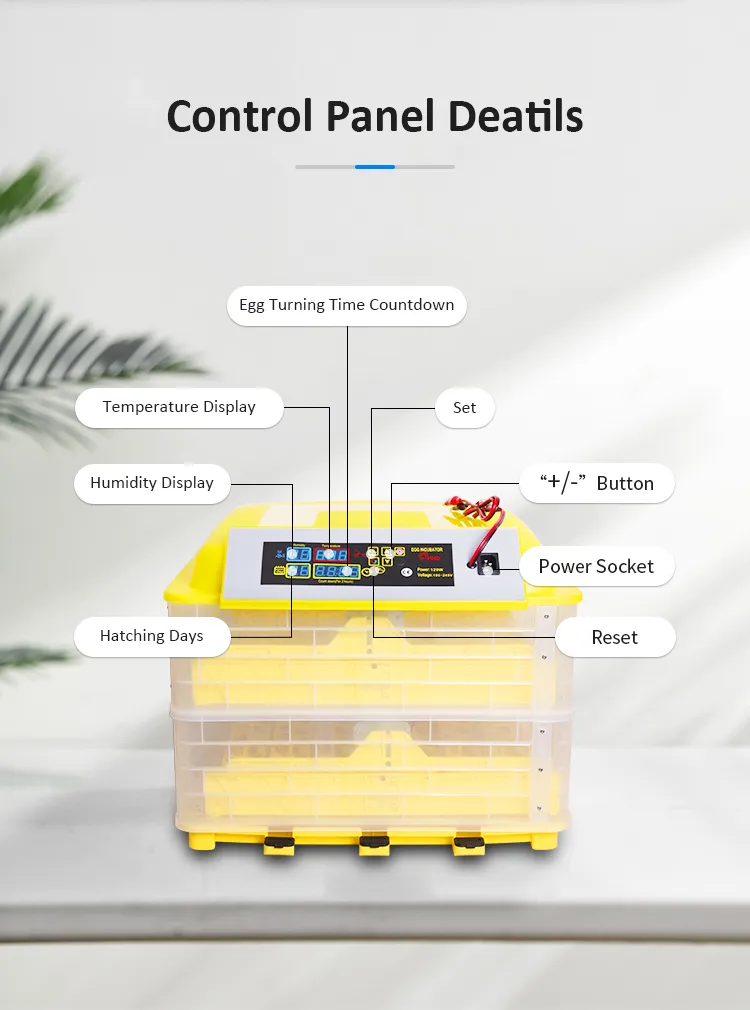 High Hatching Rate 96 Chicken Eggs Incubator for Sale Zimbabwe