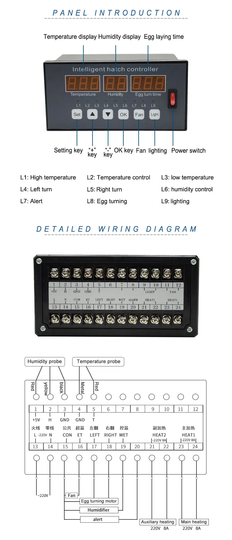 High Quality Intelligent Automatic Egg Incubator Xm-16 Controller