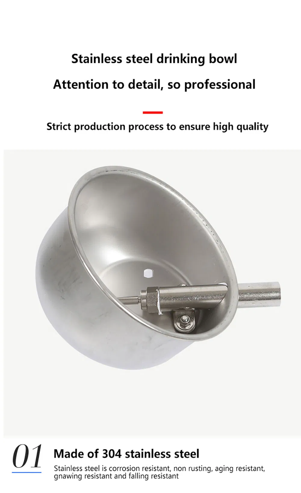 Hot Sale 202/304 Stainless Steel Pig Waterer Automatic Pig Waterer
