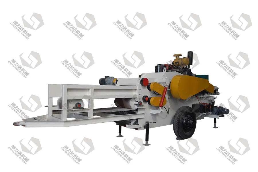 Low Noise Mobile Diesel Engine Wood Chipper