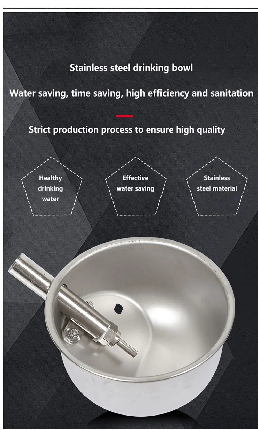 Made in China Hot Sale 304 Stainless Steel Automatic Pig Waterer Pig Waterer