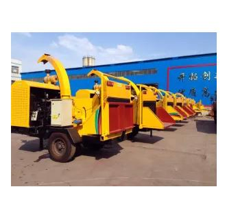 Mobile Petrol Powered 85mm Chipping Capacity Tree Chipper for Sale
