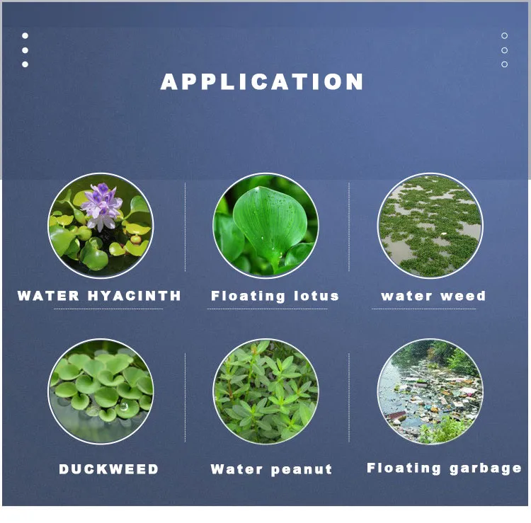 Mowing Boat Lake Weed Cutter Colletor Floating Garabage Collecting Trash Skimmer Boat Aquatic Water Weed Plant Cutting Harvester