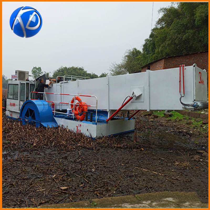 Mowing Boat Lake Weed Cutter Colletor Floating Garabage Collecting Trash Skimmer Boat Aquatic Water Weed Plant Cutting Harvester